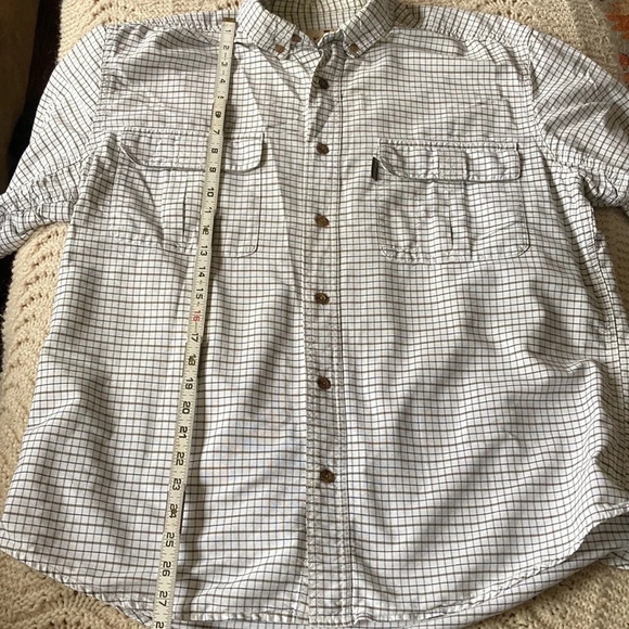 Woolrich 100% cotton men’s L plaid button down short sleeve shirt - Picture 8 of 9